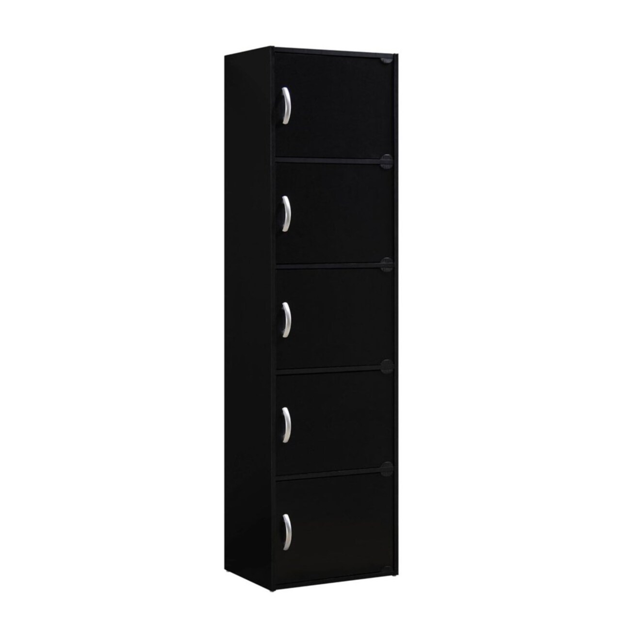 Hodedah Indoor Modern Home Decorative Furniture 5-Shelf, 5-Door Bookcase